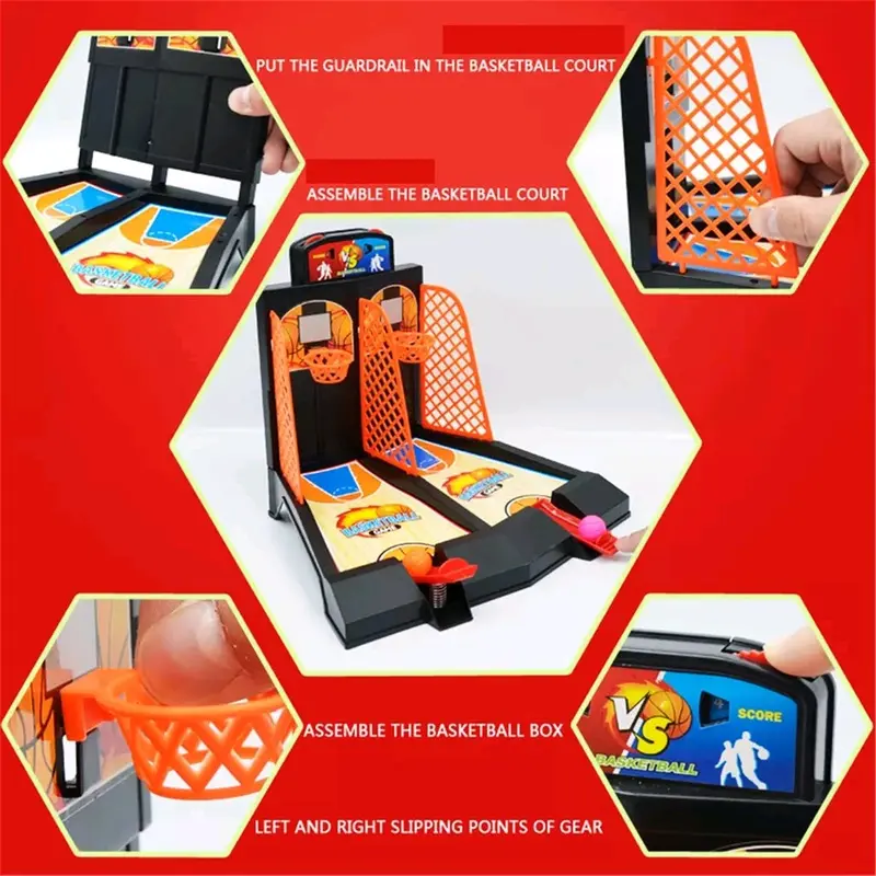 Mainan Board Game Anak Mini Basket Ball Shooting Papan Tembakan Bola Set Hadiah Cowok Cewek dewasa plastik Toys 1