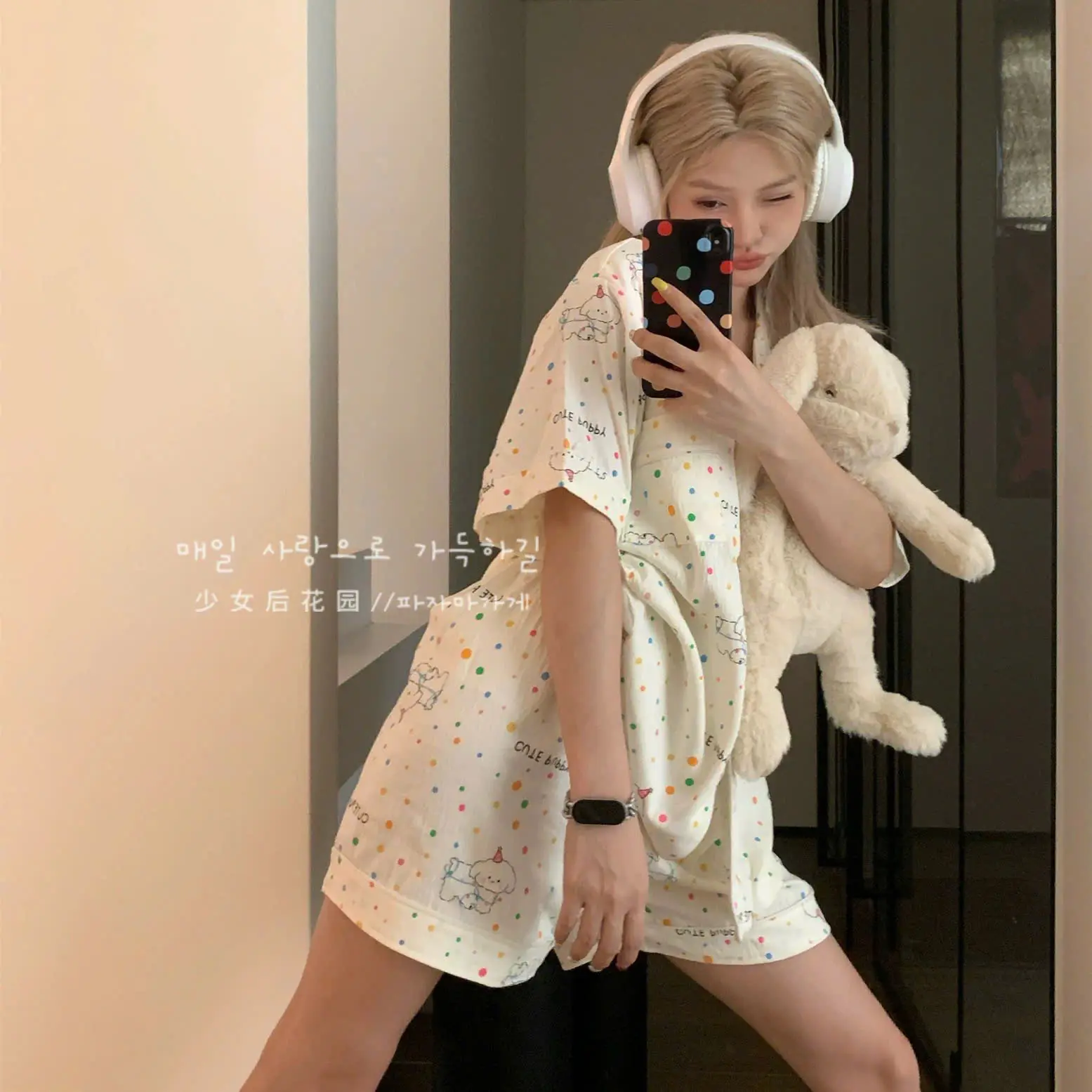 Đồ bộ ngắn sơ mi mặc nhà mát mẻ, chất liệu cao cấp, kích thước đa dạng