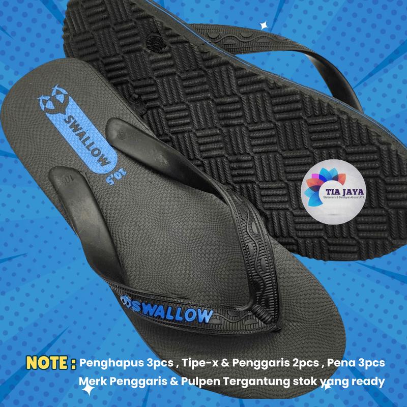 Sandal Jepit SWALLOW Hitam Series/Sandal Jepit 2