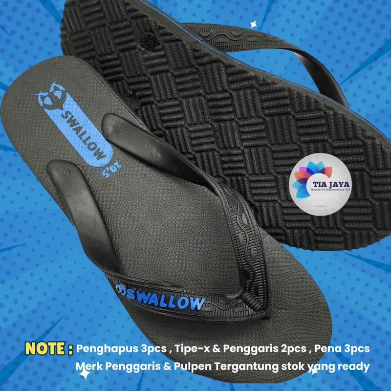 Sandal Jepit SWALLOW Hitam Series/Sandal Jepit 2