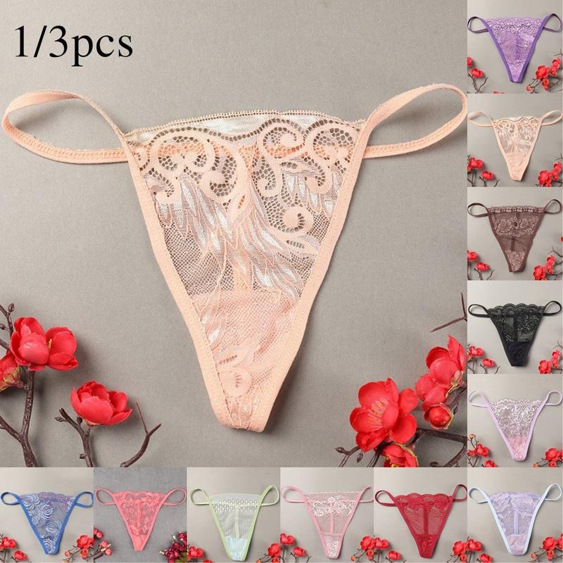 Sexy Lace  Thongs Lingerie G-string Panties V-string Knickers Underwear briefs 6
