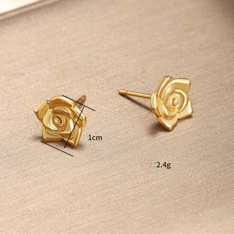 Product Introduction of Flower Stud Earrings! Retro Flower Design, Fairy - style Fashion Jewelry 13