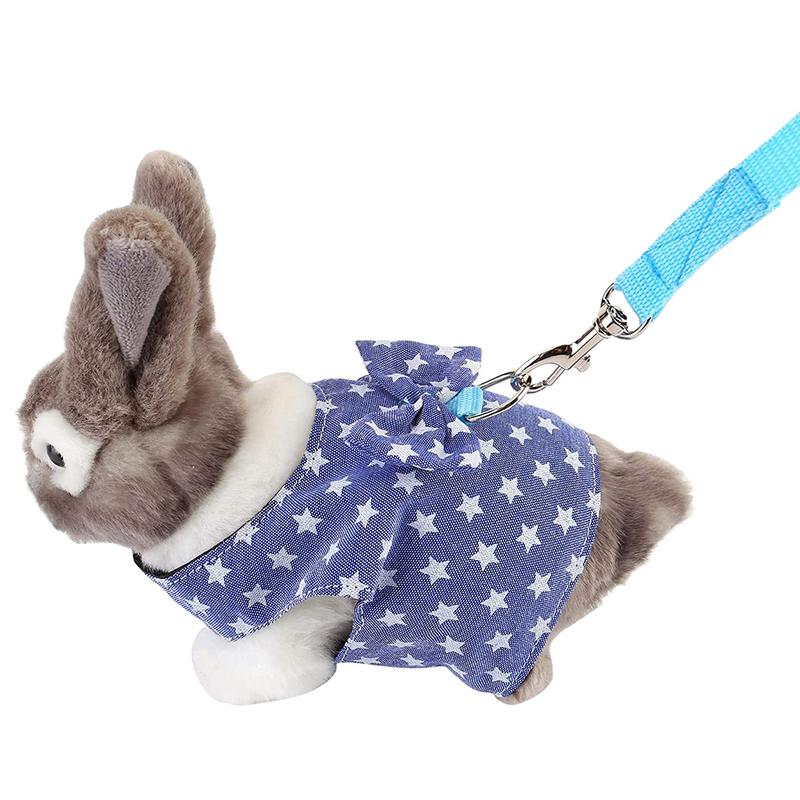 HEHUS Small Animal Harness Vest and Leash Escape-Proof Belt Adjustable for Bunny Rat 5