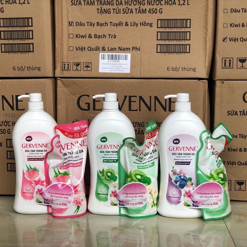 Sữa tắm Gervenne 1200g tặng túi 600g