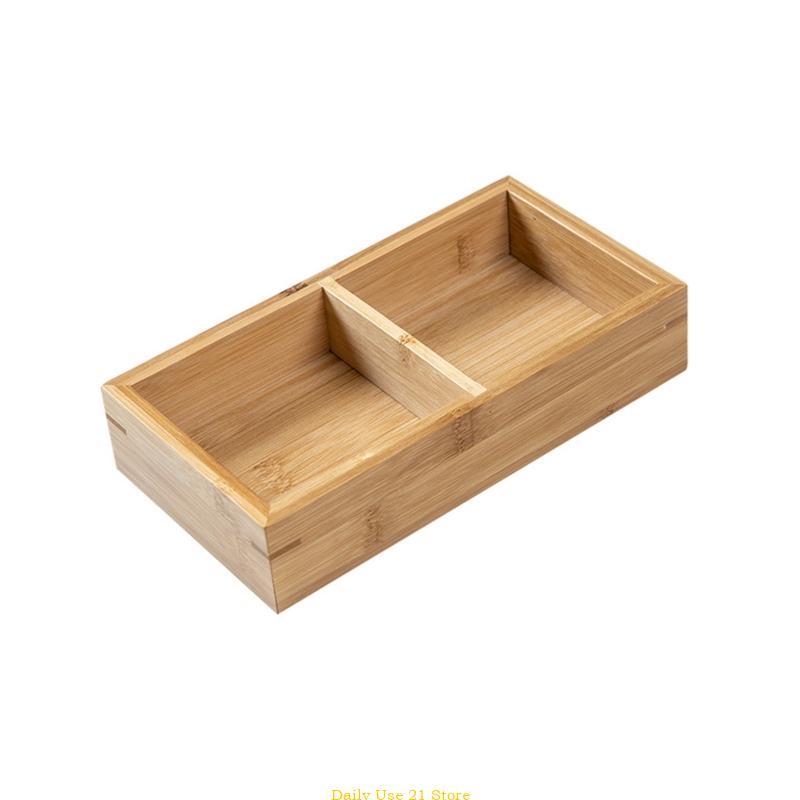Product Introduction of Rustic Wooden Divided Plates Storage Boxes Dried Fruit Container 4/6/9 Grids Nut Candy Bamboo Tray 10