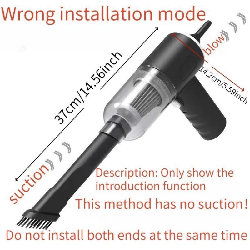 Product Introduction of Handheld Wireless Vacuum Cleaner, Usb Rechargeable Car Vacuum Cleaner, Strong Suction Vacuum Cleaner for Home, Car, and Desktop Durability Cleaning, Black 1