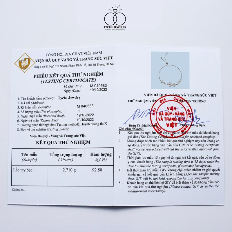 Vòng tay bạc 925 Tyche Sun kiểu dáng Hàn Quốc phong cách trẻ trung phù hợp đeo đi học, đi chơi,đi làm TYCHE JEWELRY 7