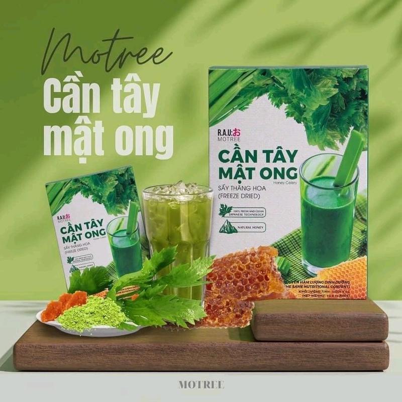 Thực Phẩm Bổ Sung Sức Khoẻ Bột Cần tây mật ong Motree, hộp 14 gói