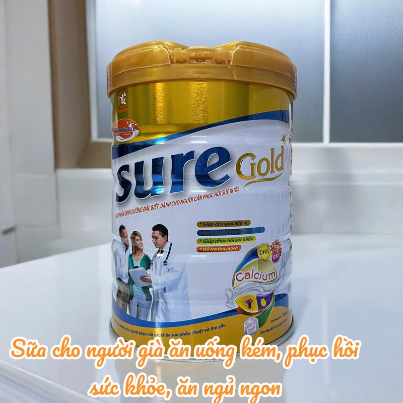 Sữa Sure Gold 900g - Sữa Dành Cho Người Già Tăng Sức Đề Kháng và Phục Hồi Sức Khỏe - Tim mạch milkmilk