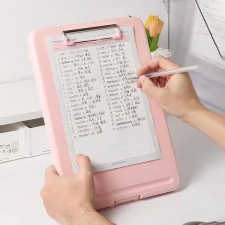 Clipboard + Storage Alas Papan Ujian / Papan Jalan 2in1 / Clipboard 2 in 1 / Clip Board A4 8