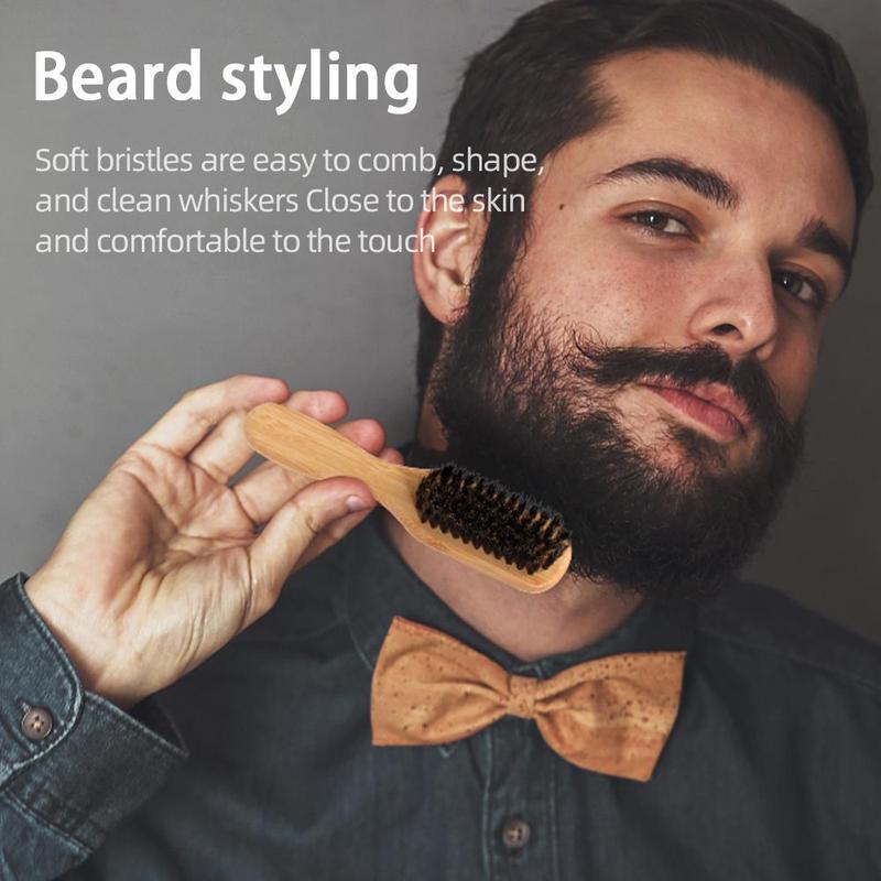 Product Introduction of Bamboo Handle Hair Brush, Hair Detangling & Styling Tool, Hairdressing Comb for Men, Professional Hair Styling Tools for Barber 2