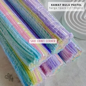 Kawat Bulu Warna Pastel per pack