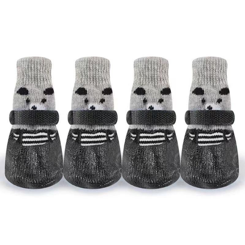 Product Introduction of 4 Pieces of Puppy Teddy Socks, Waterproof Cat Shoes, Scratch Resistant Foot Covers 3