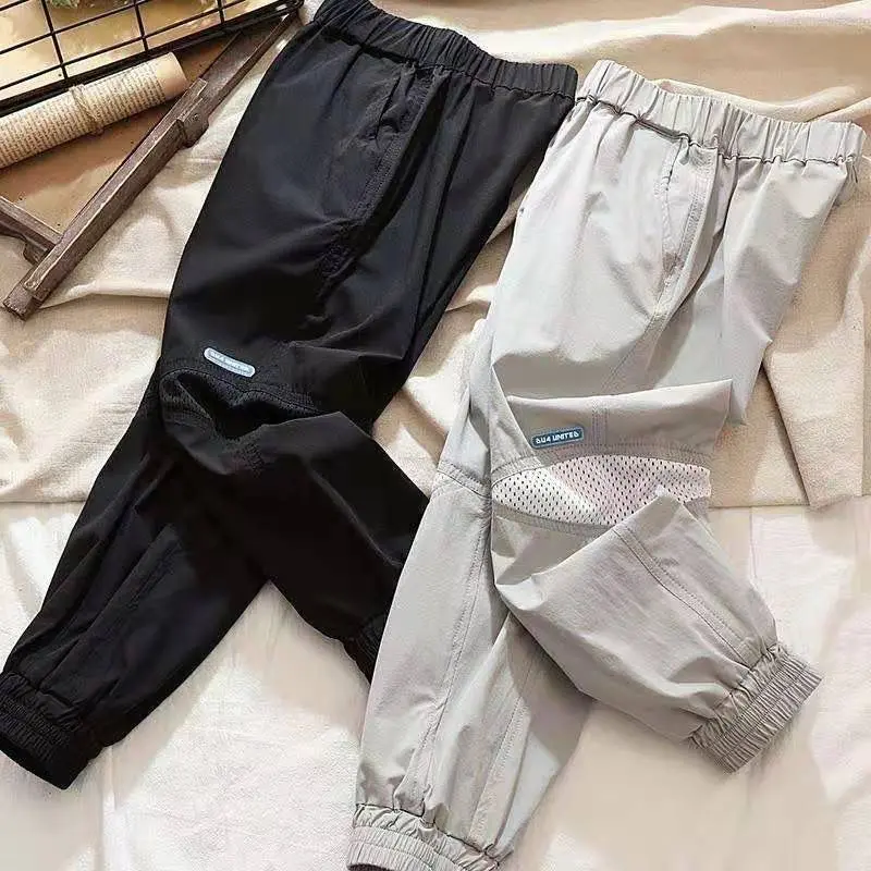 Quần Nhanh Khô Cho Bé Trai, Mỏng Và Thoáng Khí, Thích Hợp Cho Mùa Hè, Trẻ Em Trung Bình Và Lớn, Quần Chống Muỗi, Nhẹ, Dáng Rộng, Thích Hợp Cho Thể Thao Và Đi Chơi, Quần Thoáng Khí, Hợp Xu hướng, Hơn 1,000 HTK