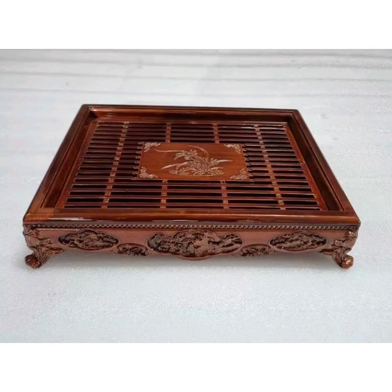 Khay trà Dáng Sập Vân Giả Gỗ,  Nhựa  Nguyên chất  Cao cấp lịch sự  hoa tiết đẹp sang trọng độ bền cao 4