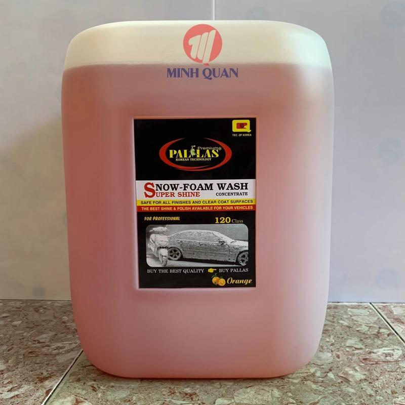 Nước Rửa Xe Bọt Tuyết PALLAS Siêu Bóng 120 - 21 Lít Hương Cam Dung Dịch Rửa Xe Ô Tô Xe Máy Siêu Sạch