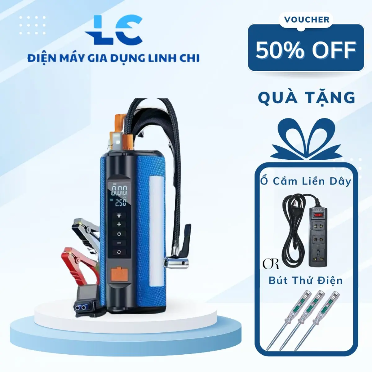 Bộ kícḣ Bình Ắc Quy Ô Tô BUWEI 10000mAh chính hãnġ, Tích Hợp Bơm Lốp và Sạc Dự Phòng