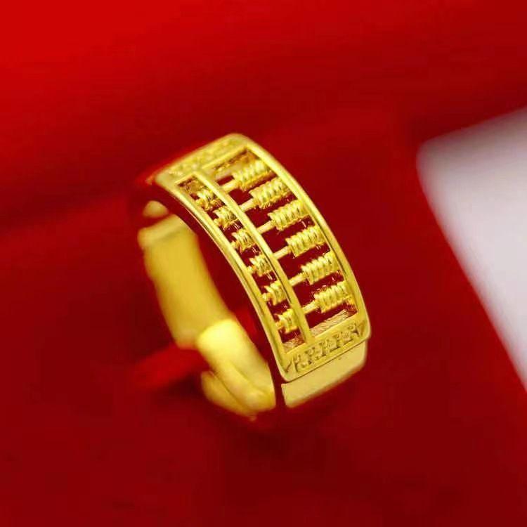 Product Introduction of 2025 Golden Fortune Abacus Bead Ring for Men and Women, Wealth Rolling In, Personalized Adjustable Open Ring, Good Luck Jewelry 4