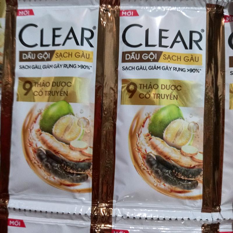 Combo 10 dây clear 9 loại thảo dược sạch gàu, nuôi tóc chắc khoẻ ( mỗi dây 10 gói) 2