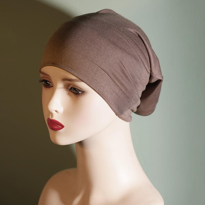 Product Introduction of Solid Color Pure Cotton Cap Women's Base Hat Cotton Headscarf for Women Elastic Breathable 15