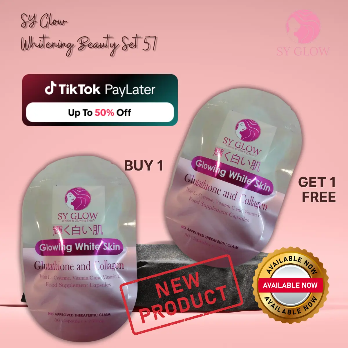 sy glow glutathione Triple Whitening Lotion SPF 80 200ml Contains active ingredients that help rejuvenate and whiten skin. Also, it has SPF 80 to protect your skin from harmful skin rays. Regularly applying Explore Mother Lou's Sy Glow
