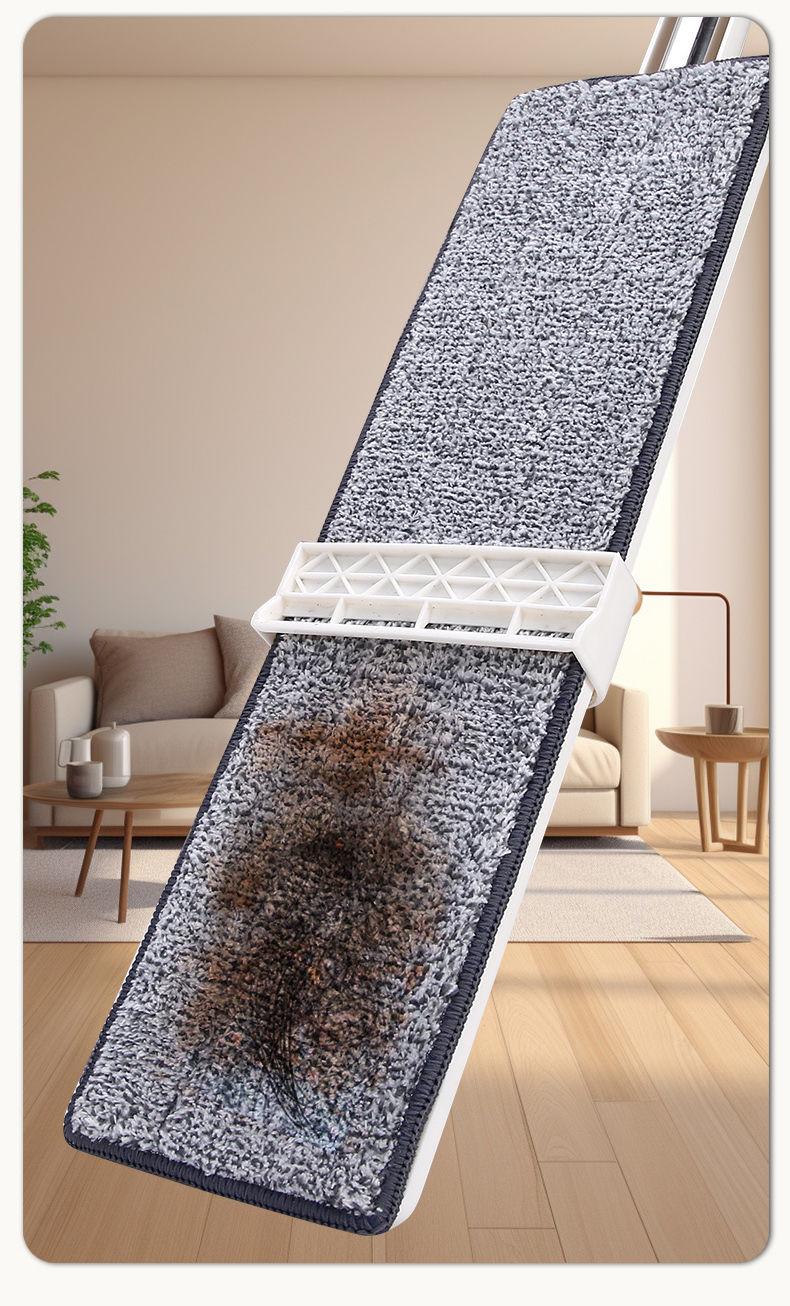 Product Introduction of Mop 2024 New Model Hands-Free Household Flat Dry and Wet Dual-Use One-Sweep Clean Set Lazy Mop Cleaning Artifact floor mop magic eraser window squeegee fur anatoly sticky 4