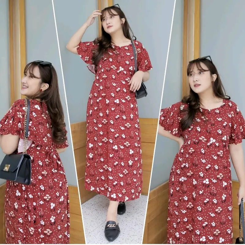Mesya Dress LD 120 standar & LD 140 jumbo / Daster Busui Rayon 8