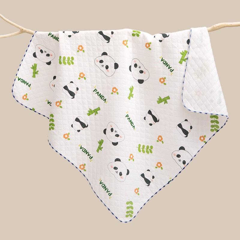 Chăn, choàng ủ, chăn quấn bé mùa hè chất cotton  trần bông dệt kim  bo viền thoáng mát, mịn, nhẹ size 85x85cm