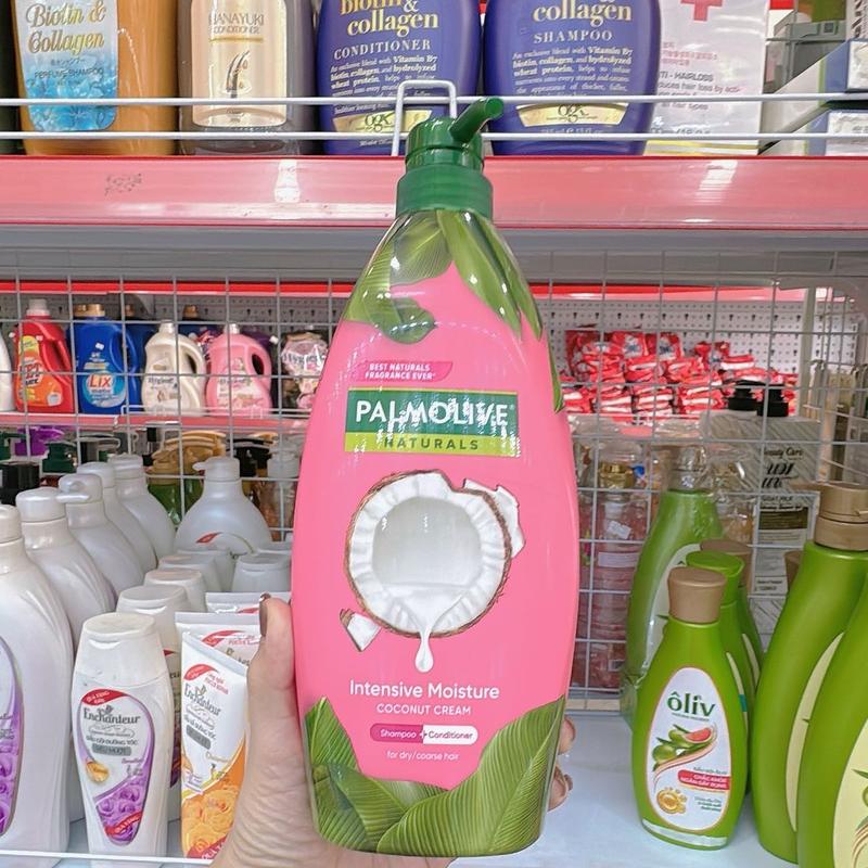 Dầu gội Palmolive, dầu gội dừa, kèm dầu xả 2in1 chiết xuất thiên nhiên 600ml và 180ml