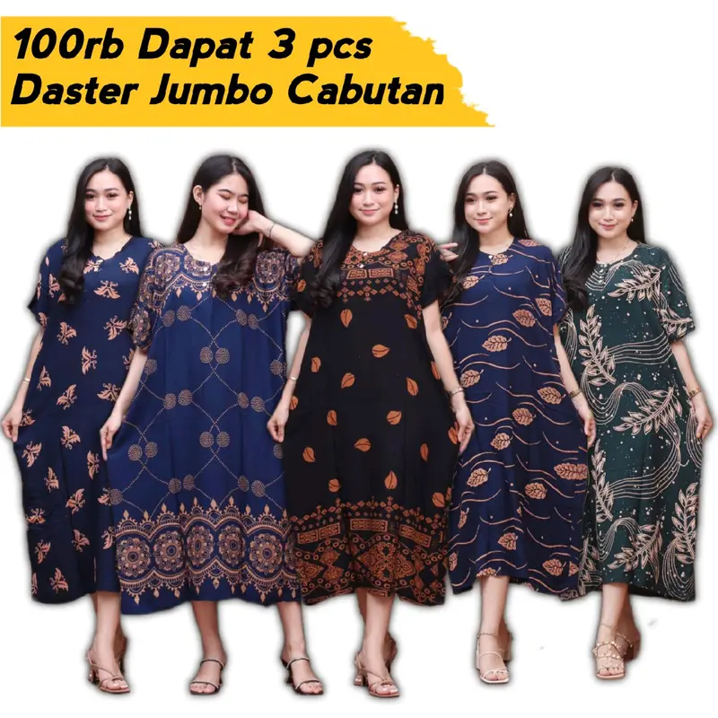 Daster Jumbo Rayon 100rb Dapat 3 Pcs Daster Wanita Busui Bumil Kancing Depan Bahan Rayon Nyaman 0