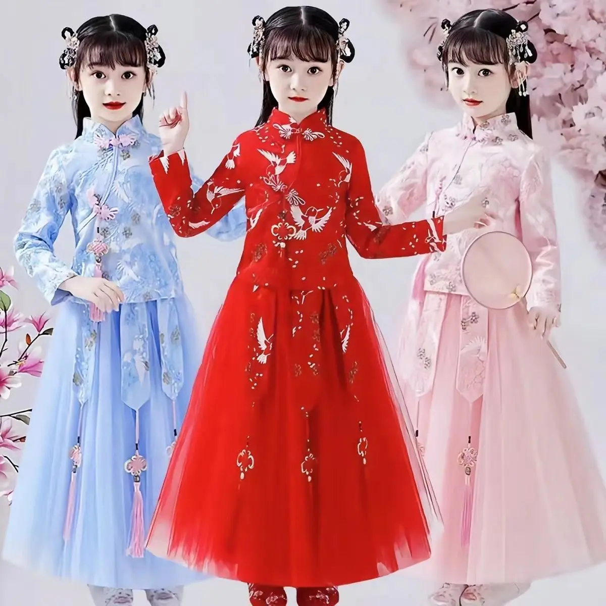 Bộ Đồ Mùa Hè Cho Bé Gái, Hanfu, Váy Cổ Tích Phong Cách Trung Quốc, Trang Phục Cổ Trang Cho Trẻ Em, Thích Hợp Cho Mùa Xuân Và Mùa Thu, Váy Công Chúa, Váy Bé Gái