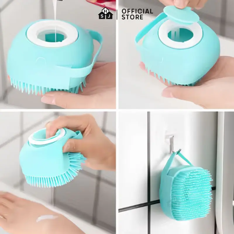 Sikat Mandi Dispenser Silicon /Shower Brush Silicon / Sikat Silicone Lembut Dispenser Sabun Mandi   Silikon 6