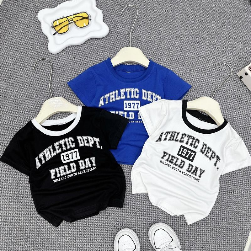   shop bé baby  Áo phông Chữ Cộc bé trai 10-28kg,áo cotton mềm co dãn 