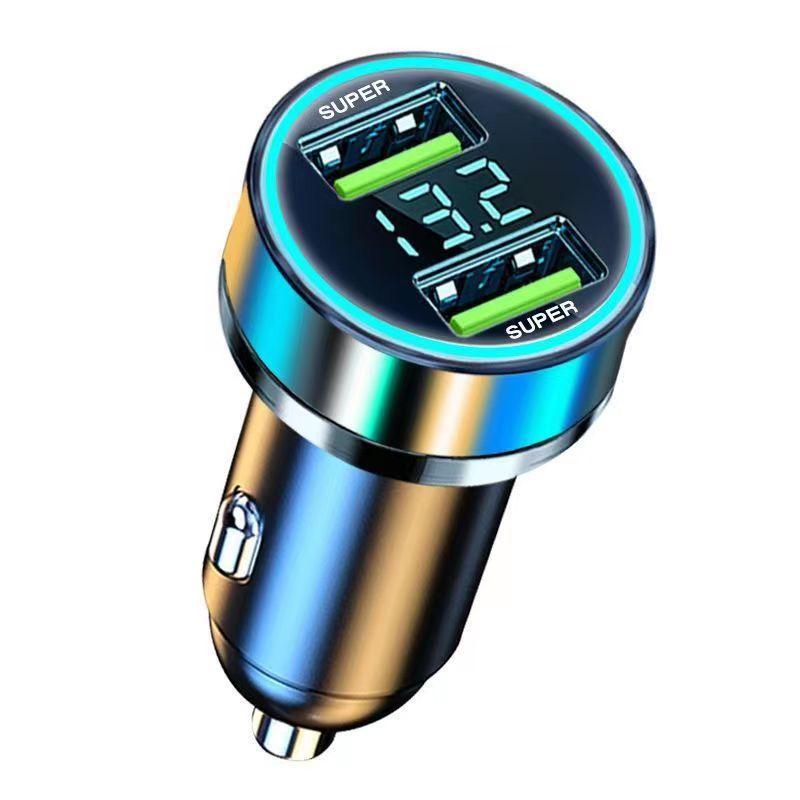 Car Charger Super Fast Charge Cigarette Lighter Digital Display Flash Charger for Android Apple Car Conversion Car Charger Plug 8