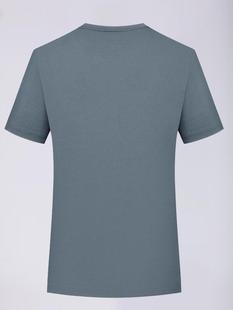 Product Introduction of Men's EKG Print Round Neck Tee, Regular Fit Casual Short Sleeve Crew Neck T-Shirt for Summer, Fashion Men's Top for Daily Wear, Tropical 6