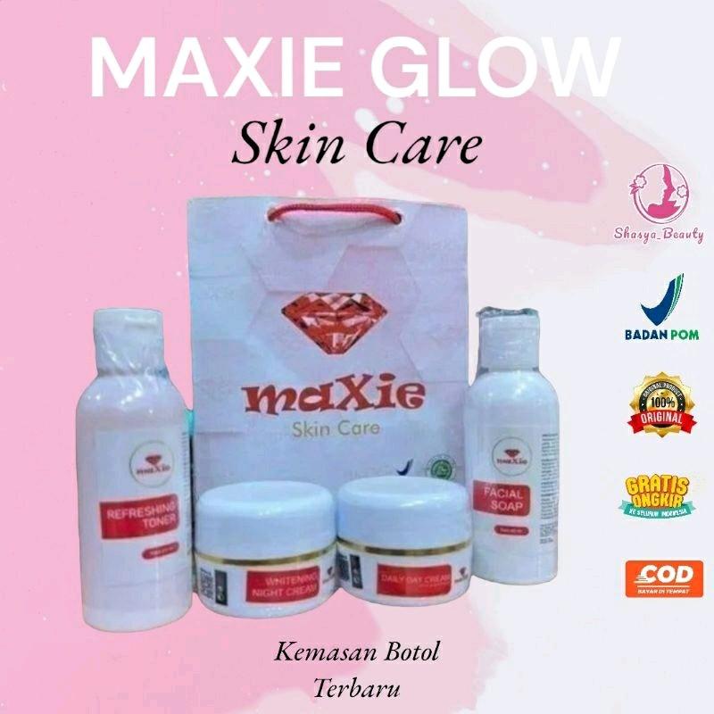 Paket Perawatan Kulit Maxie Glow - Sabun, Toner, Cream Siang & Malam - Mencerahkan, Bersihkan, Muka 0