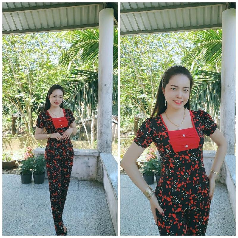 đồ bộ cổ vuông phối màu tay rút nơ quần dài ống nhỏ size 40-78kg có nơ chéo Nữ