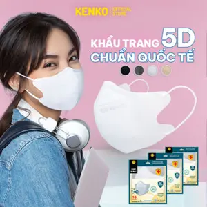 [COMBO 100] Khẩu Trang 5D Y Tế 3 Lớp Lọc Kháng Khuẩn Chống Nắng KENKO, Khẩu Trang 5D Chống Nắng Bụi Mịn Tia UV400