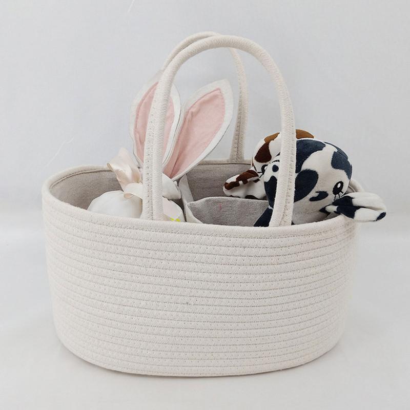 Multifunctional Travel Out Portable Mommy Bag Cotton Rope Diaper Bag Diaper Storage Bag Baby Diaper Storage Basket 6