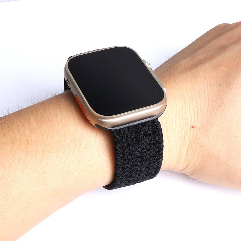 Loop Nylon Woven Band (Band Only), 1 Count Nylon Braided Design Soft Sport Watch Band with Buckle Loop Compatible with Apple Watch Ultra 2 Series SE 9 8 7 6 5 4 3, Wearable Devices Accessories 2