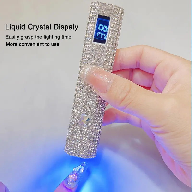 Portable UV LED Nail Lamp, Rechargeable Nail Art Light, Mini Nail Dryer Lamp, Professional Nail Art Tool for Women & Girls 0