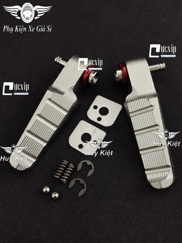 Cặp Gác Chân Sau Nhôm CNC Kèm Ốc Xỏ Và Lông Đền Đỏ Gắn Wave Dream Future Vision Sonic AB 2013 - 2023 Vario 2015 - 2021 Sirius Exciter Jupiter UT- MS5987
