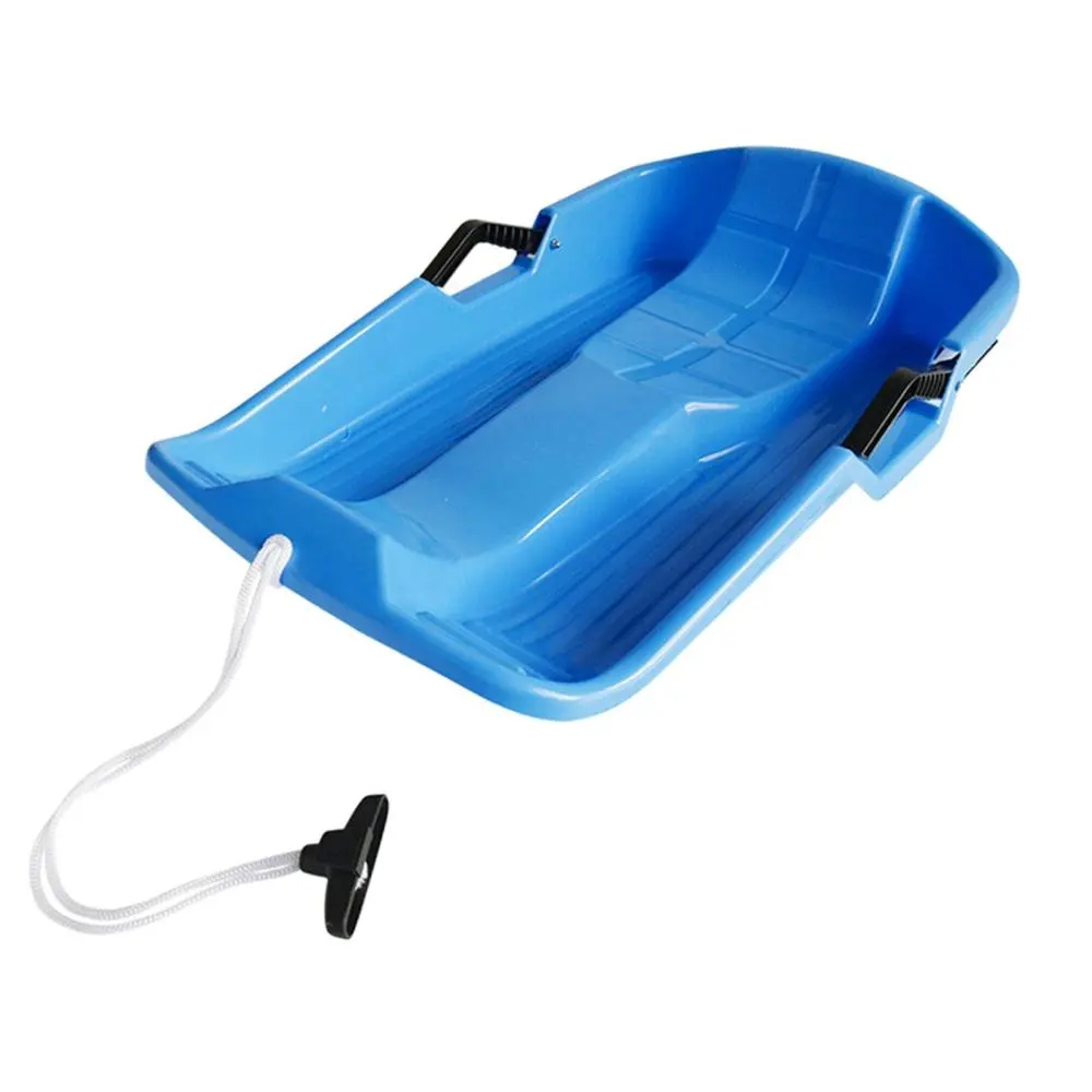 Portable Snowboard Toboggan Wear Resistant Rope Handles, Snow Sledge Snow Scooter Master Sleigh Slider for Skating Skiing Outdoor Winter