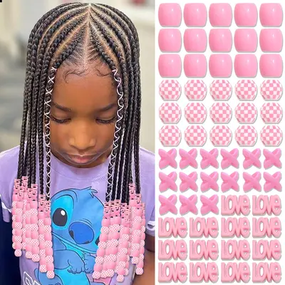 Black Girl Beads In Plaits Braids Hairstyles For Old Girl That