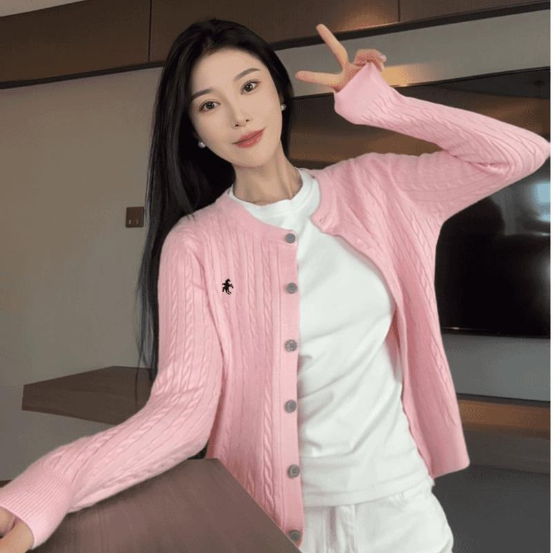 Áo Cardigan Dệt Kim Thêu Phong Cách Hàn Quốc, Dành Cho Nữ, Thời Trang Mới Mùa Thu, Dễ Phối Đồ Phong Cách Phương Tây, Bó Sát, Chống Lão Hóa, Áo Len Dài Tay Áo, Thời Trang Women Top Khuy 8