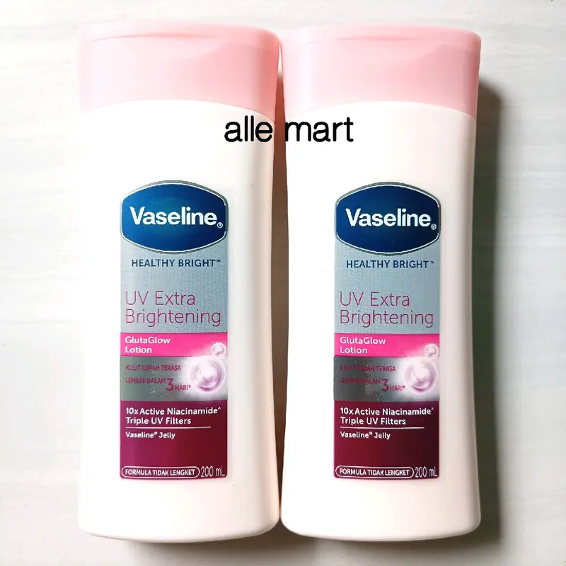 Vaseline Healthy Bright UV Extra Brightening Gluta Glow Hand Body Lotion 400 ml / Handbody Mencerahkan Kulit 5