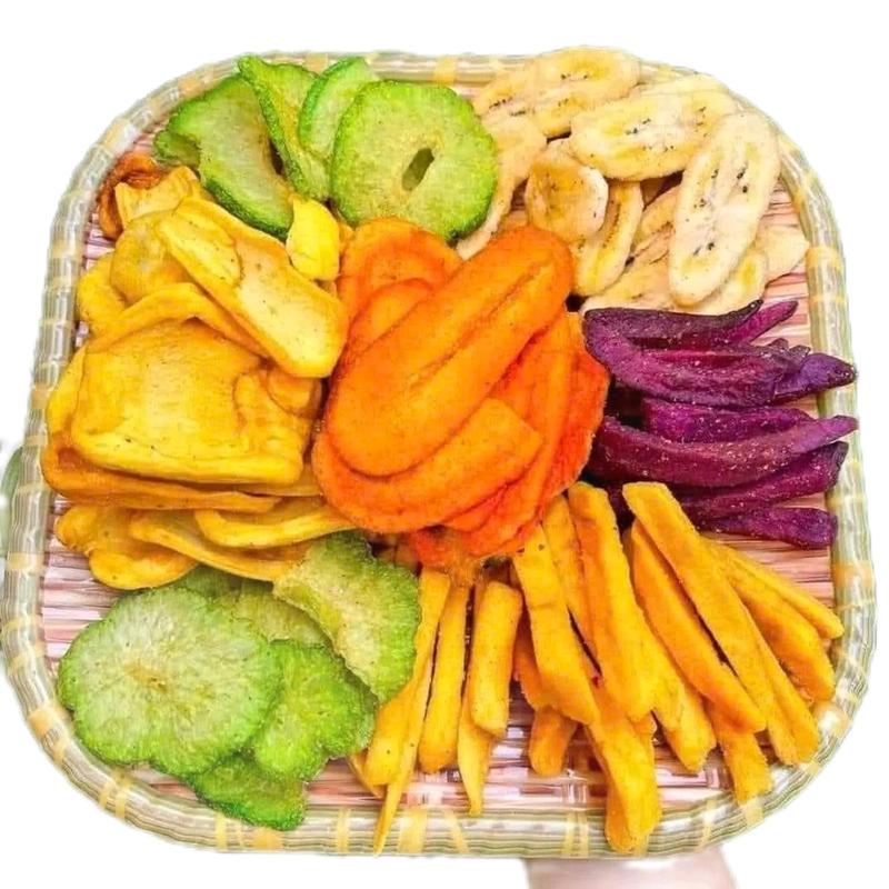 Combo 1kg Thập cẩm sấy nguyên trái cây sấy ăn vặt -  Food SnackThức Ăn trai cay say kho Chua