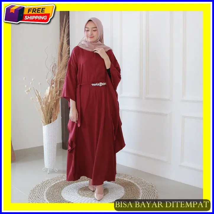Kaftan Lebaran Elegan 2022 Terbaru Kekinian Viral Murah Rekomendasi Kondangan Model Cantik Simple Remaja Aesthetic Gamis Mewah Simpel Wanita 8170 Fitri Gamis Syari Polos Terbaru Lengan 1