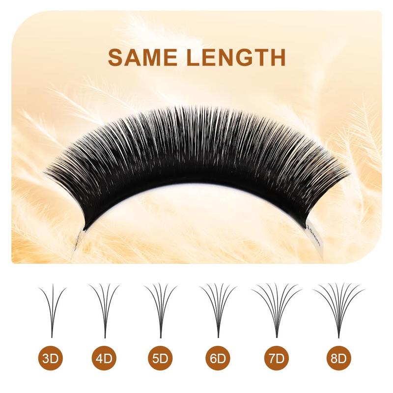 Individual False Eyelashes, 12 Rows/box Easy Fanning Eyelash Extension, Volumized False Eyelashes For Women And Girls Eye Makeup Enhancement 4