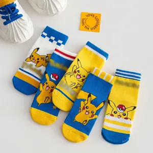 ELBER Fashion Kaos Kaki Motif Pikachu Anak Yang Lucu Banget Y3613